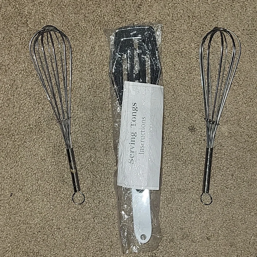 Serving Tongs And Egg Beaters